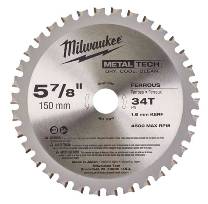 Пильный диск по металлу 150x20 мм Z34 Milwaukee