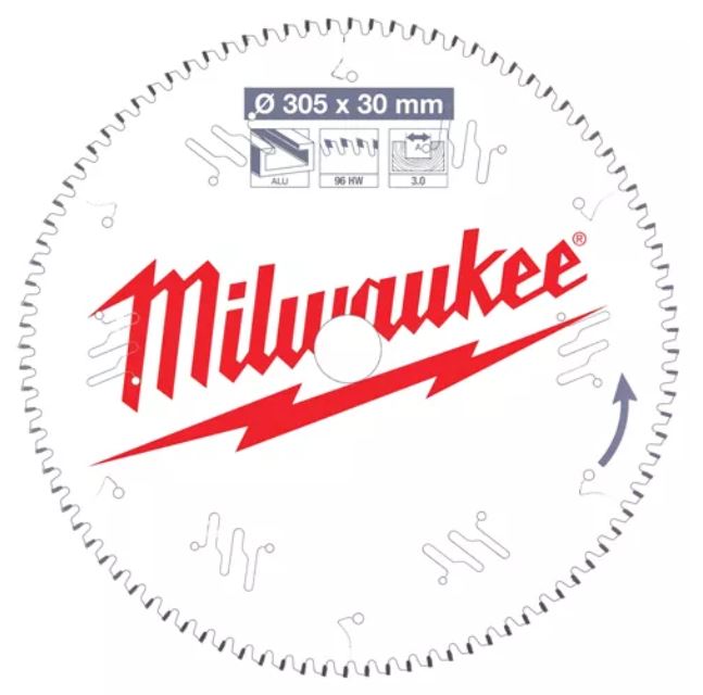 Пильный диск для торцовочной пилы по дереву 305x30x3,0x96 Milwaukee
