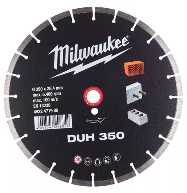 Алмазный диск DUH 350 мм Milwaukee