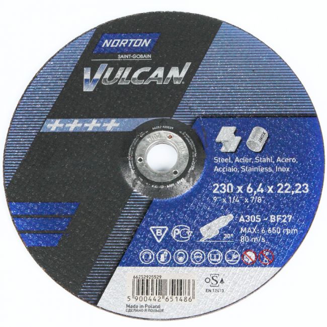 Круг отрезной Saint-Gobain Vulcan Fast Cut, 27, 115х6,4 мм