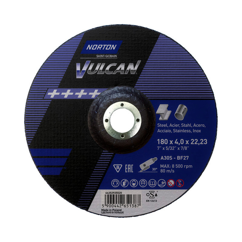 Зачистной круг Saint-Gobain Vulcan, 27, 180 х 4,0 мм