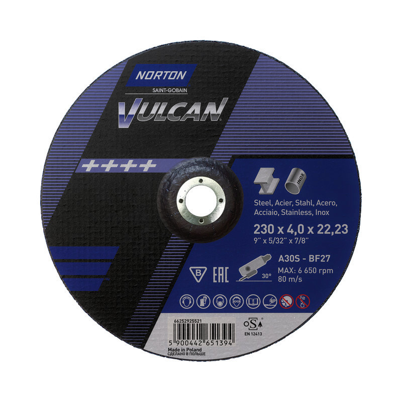 Зачистной круг Saint-Gobain Vulcan, 230 х 4,0 мм