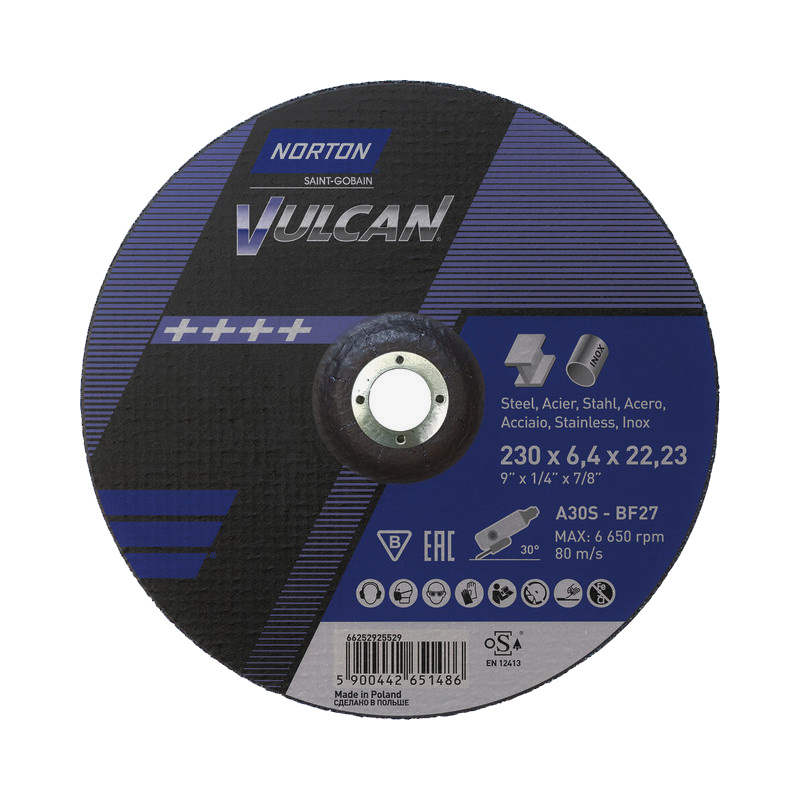 Зачистной круг Saint-Gobain Vulcan, 230 х 6,4 мм