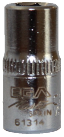 Головка шестигранная 7 мм 1/4" Ega Master