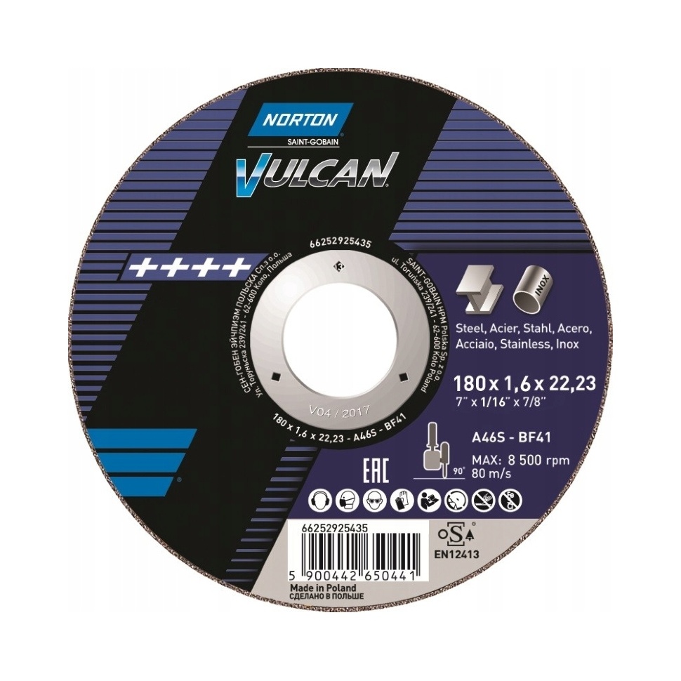 Отрезной круг Saint-Gobain Vulcan, 41, 180 х 1,6 мм