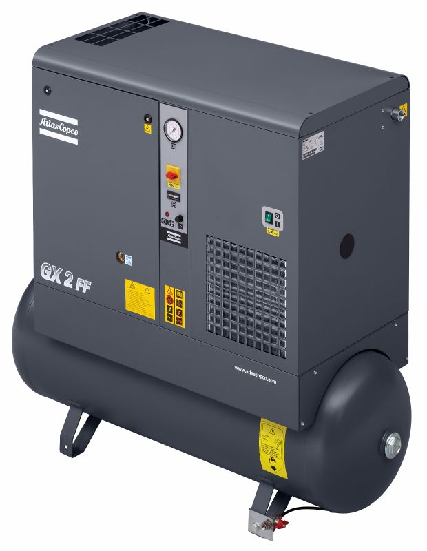 Компрессор винтовой маслосмазываемый Atlas Copco GX2  10FF / 400В 3ф 50Гц без N / CE TM(200l)