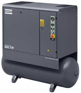 Компрессор винтовой маслосмазываемый Atlas Copco GX7  10FF / 400В 3ф 50Гц без N / CE TM(200l)